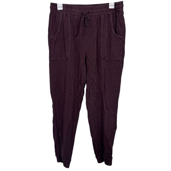 American Eagle Burgundy Casual Relaxed Joggers - Picture 1 of 5
